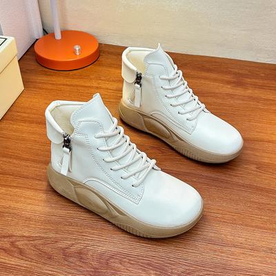 Новые весенние дышащие белые туфли в корейском стиле с высоким берцем, студенческие повседневные спортивные туфли для скейтбординга, женские Zy5898