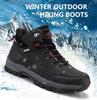 Men Waterproof Hiking Boots Outdoor Climbing Non-slip Camping Trekking Sneakers Sports Breathable Mountaineering Boot Male Hiking Shoes Work Sneakers