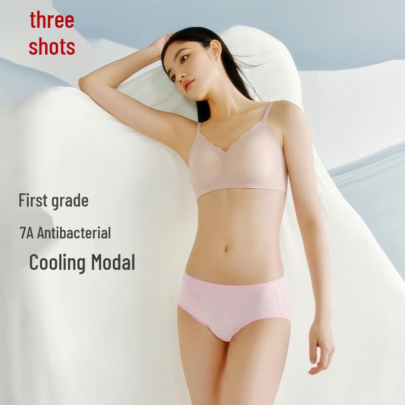 Sanqiang Women's Modal Mid-Waist Breathable Briefs (3-Pack)