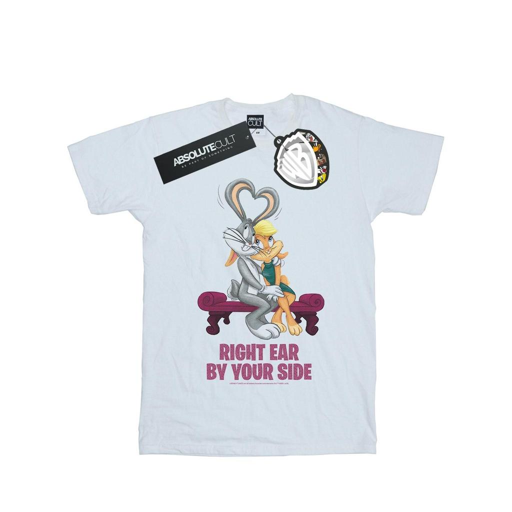 Looney Tunes Womens/Ladies Bugs And Lola Valentine´s Cuddle Cotton Boyfriend T-Shirt