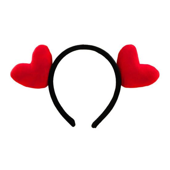 Повязка на голову с красным сердечком, легкий эластичный обруч для волос, повязка на голову на День святого Валентина, женский универсальный аксессуар для волос
