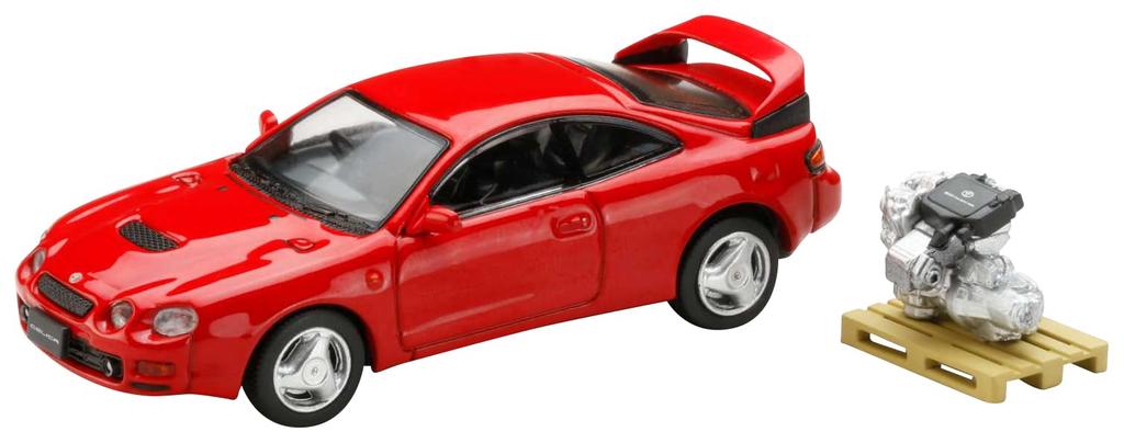 HJ64 Toyota Celica WRC EDITION Super Red IV Завершенный продукт с дисплеем двигателя Модель 1/64 GT-FOUR (СТ205)