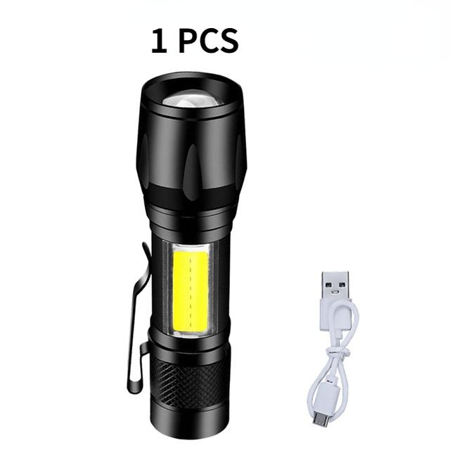 Portable Mini Led Flashlight Rechargeable Zoom LED Flashlight XP-G Q5 Flash Light Torch Lantern 3 Lighting Modes Camping Light