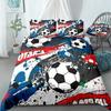 Football Bedding Set Printing Pillowcase Quilt Cover Soccer Duvet Covers Home Textiles Queen King Size Sport Theme Quilt Cover