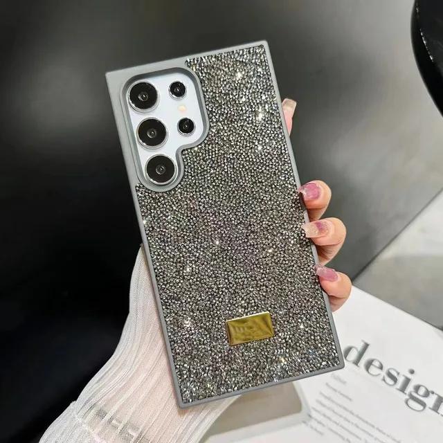 Роскошный блестящий чехол-бампер со стразами для Samsung Galaxy S25 S24 S23 Ultra Plus, полноразмерная защита, противоударный, защита от падений