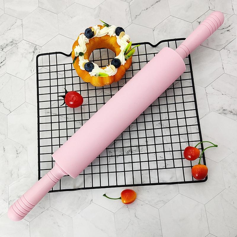 48.5cm Silicone Dough Roller Large Size Non-stick Rolling Pin Colorful Pastry Tool Pastry Dough Flour Roller Kitchen