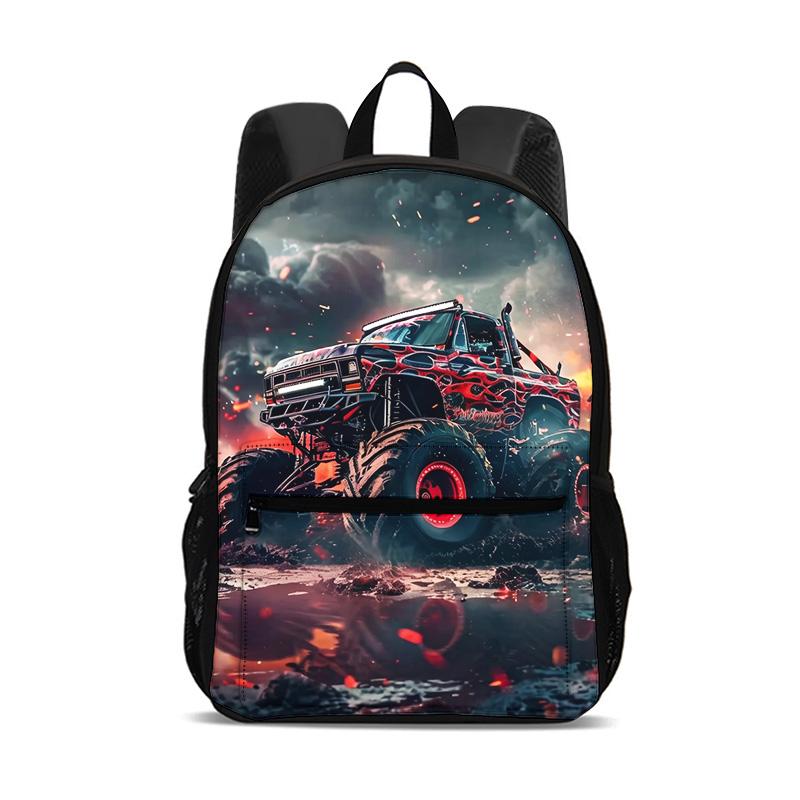 Рюкзак Monster Jam вмещает компьютеры, имеет мультяшные принты, станет лучшим спутником для студентов в школе, отличный подарок на день рождения