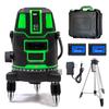 Green Laser Level, 5-Line, 6-Point Full-Line, 43.5-120cm Adjustable Tripod, Large Square Line, High-Precision, Lightweight, Waterproof, for Building F