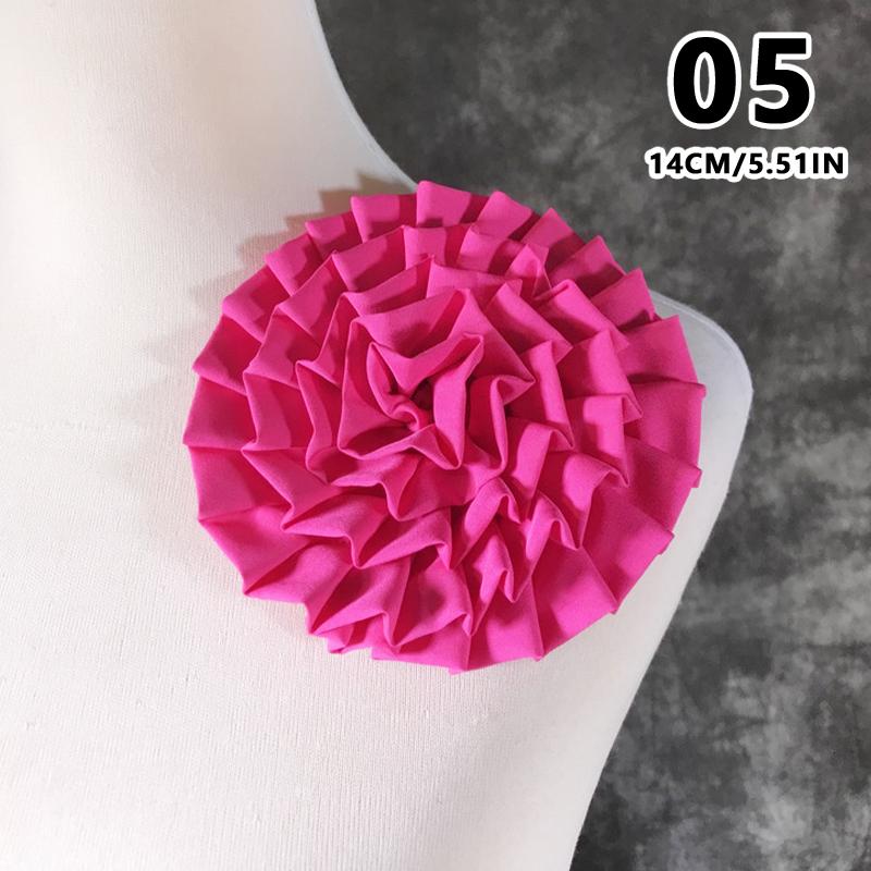 Пришивная 3D аппликация в виде цветка, большая, для женской одежды, аппликация для платьев, роскошная дизайнерская брошь, сценический свадебный наплечный аксессуар