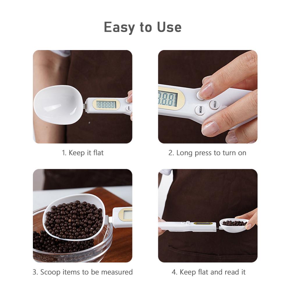 Digital Spoon Scale for Kitchen 500g/ 0.1g High Precision Portable Electronic Mini Scales LCD