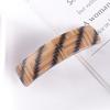 Korean Trendy Acetate Plaid Hair Clip - Colorful Curved Design for Bangs