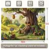 A fairy tale treehouse themed background banner suitable for birthdays holidays parties with multiple sizes to choose from