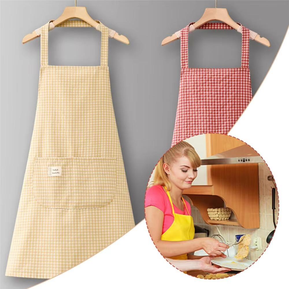 Breathable Pure Cotton Apron Portable Cooking Apron Work Clothes Gardening Apron Adult