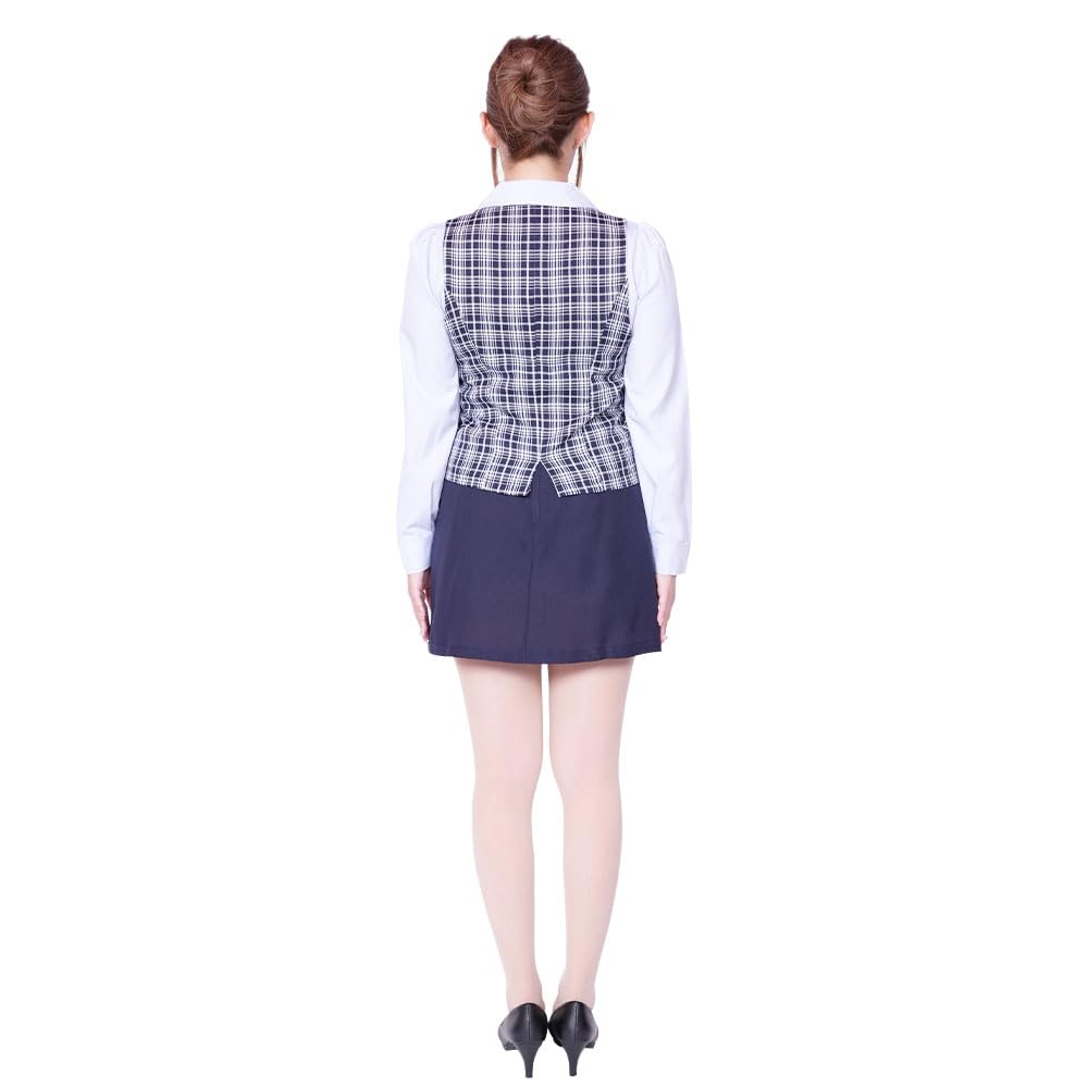 Будьте с униформой секретаря Marunouchi Check Office Lady, Розовый, Размер M, Женский костюм для косплея