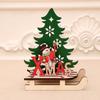 Wooden Christmas Tree Painted Assembly DIY Xmas Sled Ornaments Noel  Merry Christmas Decor Navidad Happy New