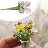 Mini Glass Flower Artificial Crafts Decor Gifts Decoration Floral Figurine for Mom Wife Room