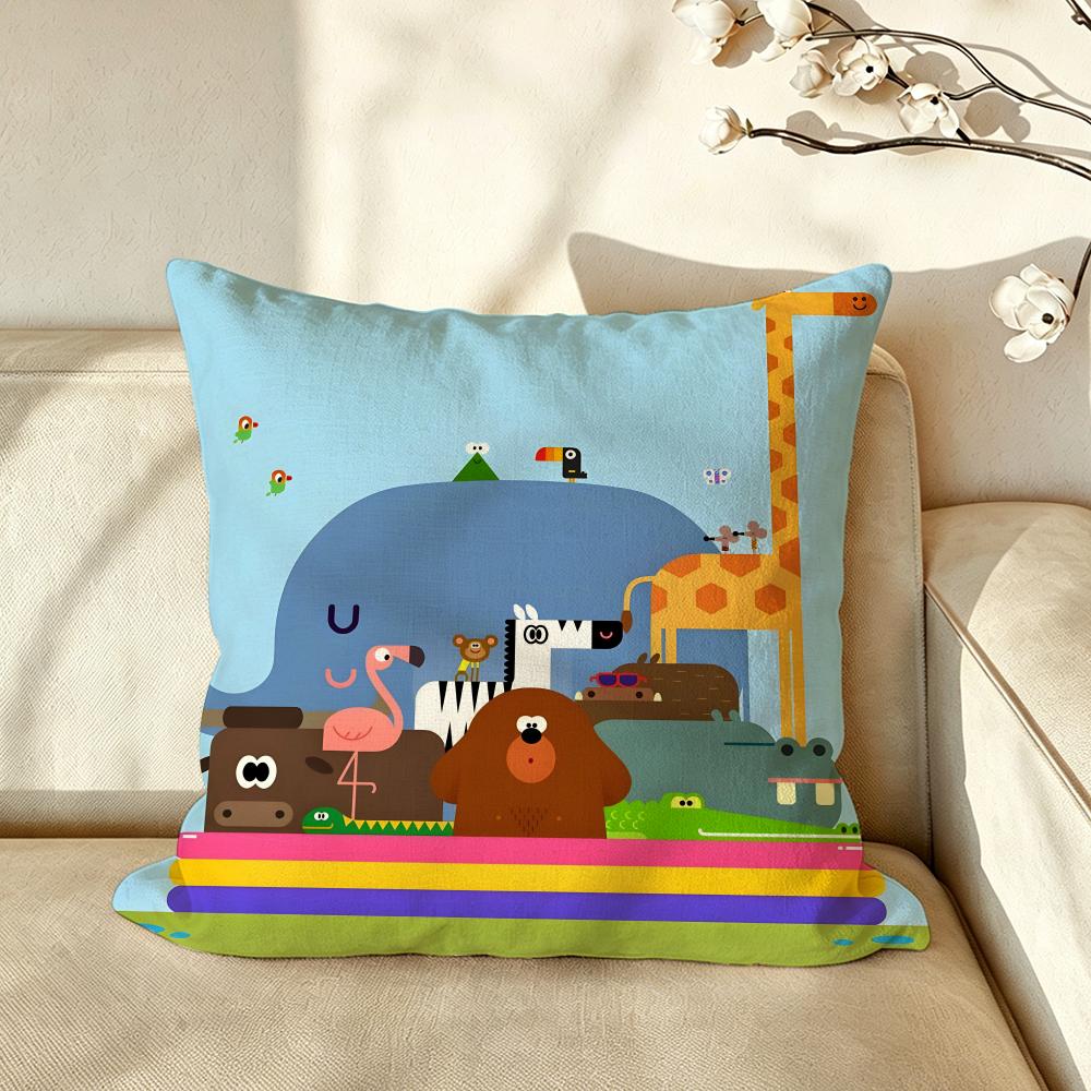 Cartoon HHey DDuggee cute Cushion Cover Pillow Case Antidustmite Pillowcase Silky Short Plush Sofa Cushion Cover hot