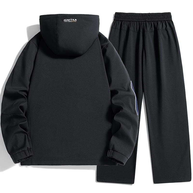 Повседневный спортивный костюм мужской универсальный свободный комплект из двух предметов
