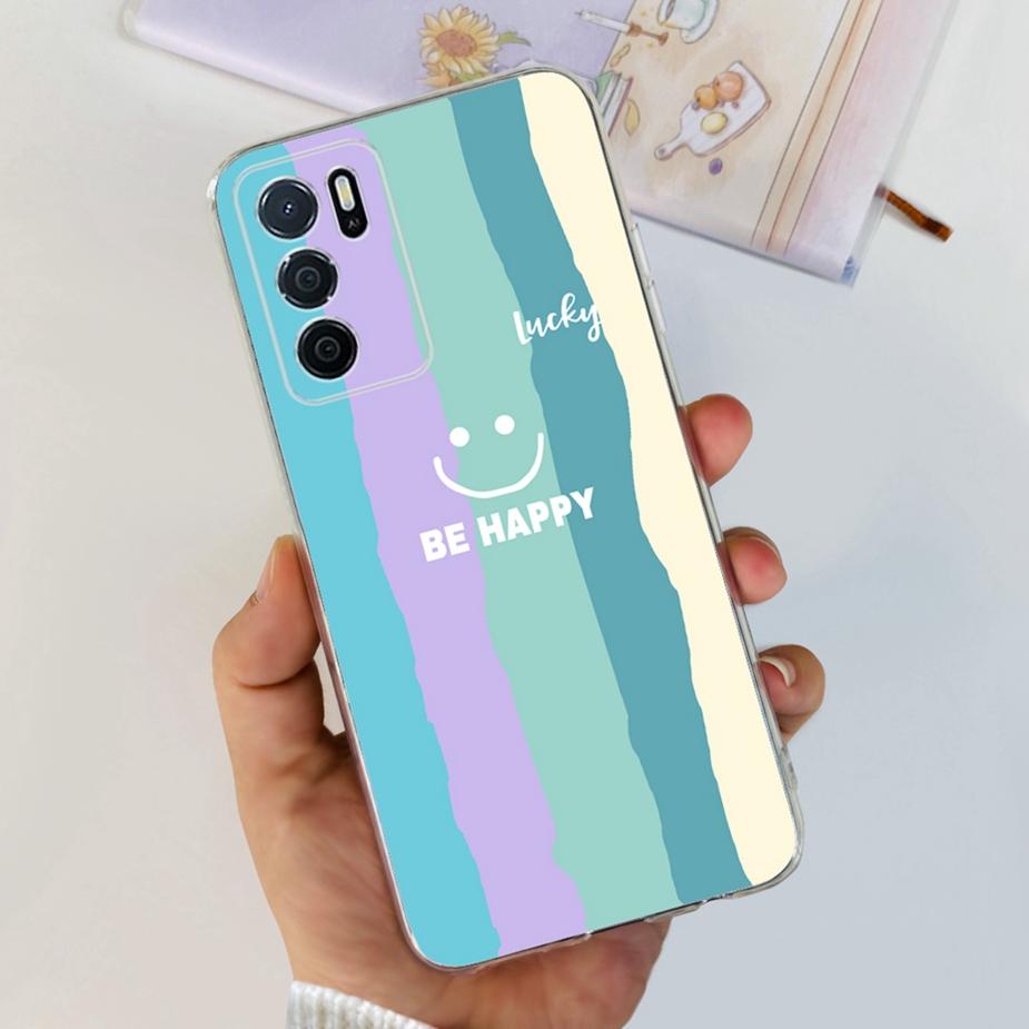 Чехол для Oppo A16 A16s Стильный окрашенный задний чехол Мягкий тонкий чехол для телефона для Oppo A16s OppoA16 s CPH2269 Coque Fundas Бампер Корпус