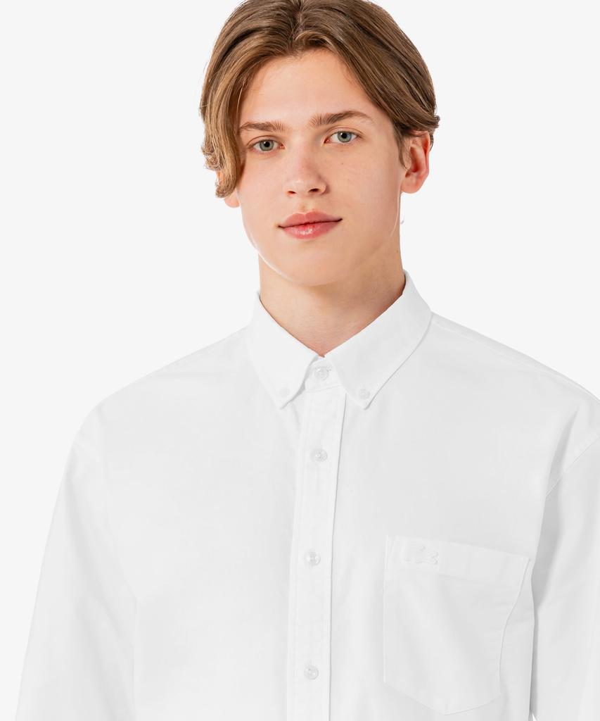 Мужская хлопковая рубашка LACOSTE Oxford свободного кроя Ch165E-56G 001
