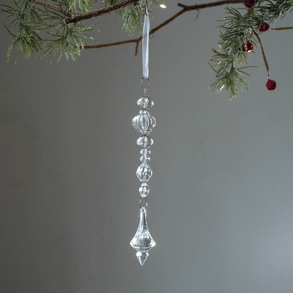 Акриловая подвеска «Ледяной бар», прозрачная, подвеска-сосулька на рождественскую елку, оформление сцены