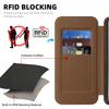 Для Samsung Galaxy S25 Магнитный чехол с RFID-блокировкой и держателем для карт, Кожаная крышка для телефона