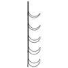 Wall Mounted Wine Rack for 5 Bottles Black Iron