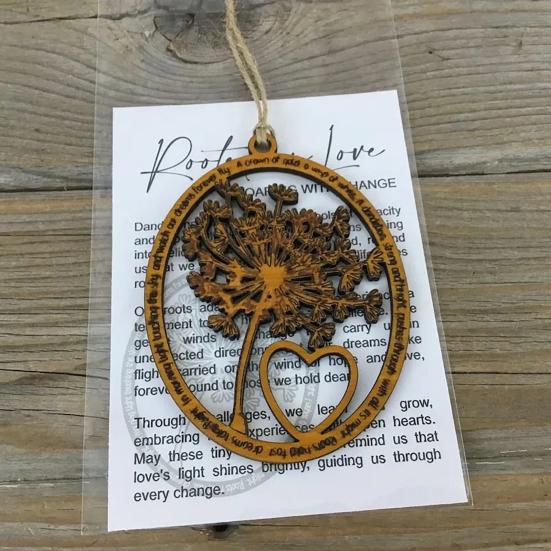 Карточка с историей дружбы, украшение из деревянного узла, подвесная подвеска, открытка с историей черепахи сестринства