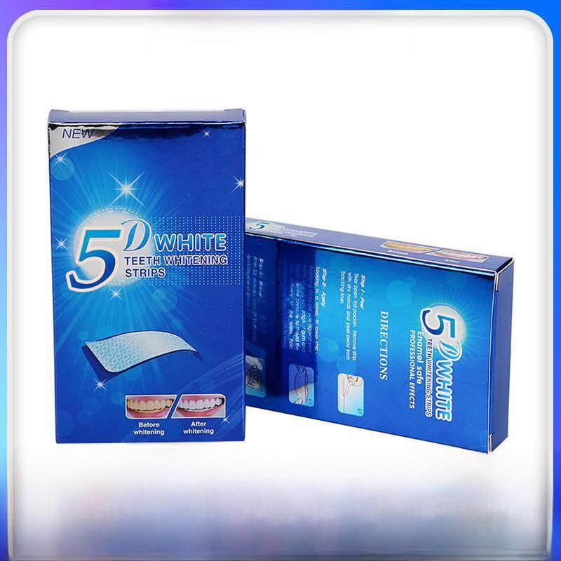 5D отбеливающие гелевые наклейки для зубов - 7 пар (14 наклеек)