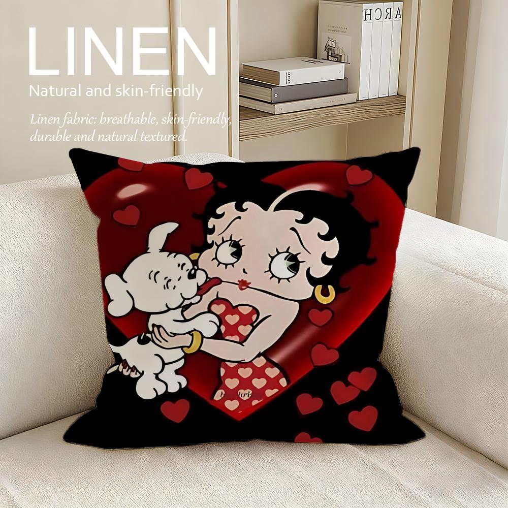 Классический набор наволочек для подушек Betty Boop Шт x x Дышащая Моющаяся Наволочка для Диванной Подушки