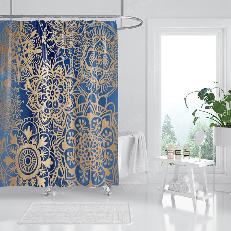 Mandala Waterproof Fabric Shower Curtains Bathroom Curtain Accessories Bath Curtain 180x200cm 240*200cm Boho Decoration Vintage