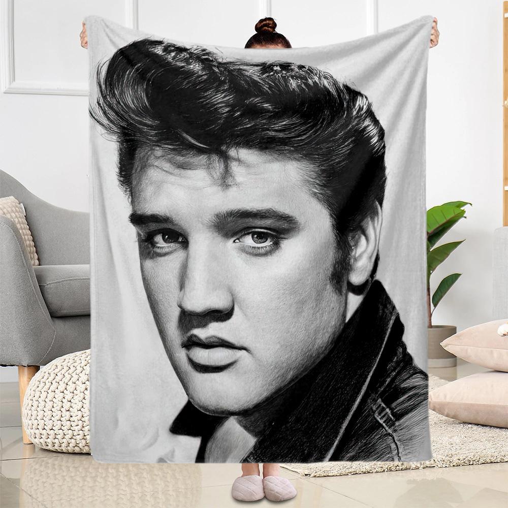 Elvis Blanket Soft Cozy Suitable For Sofa Bed Picnics Four Seasons Multipurpose Modern Ideal Gift For Birthday Valentine'S Day