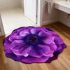 3D Flower Bathroom Rug Anti-Slip Absorbent Floor Mat Realistic Flower Area Rug for Entrance