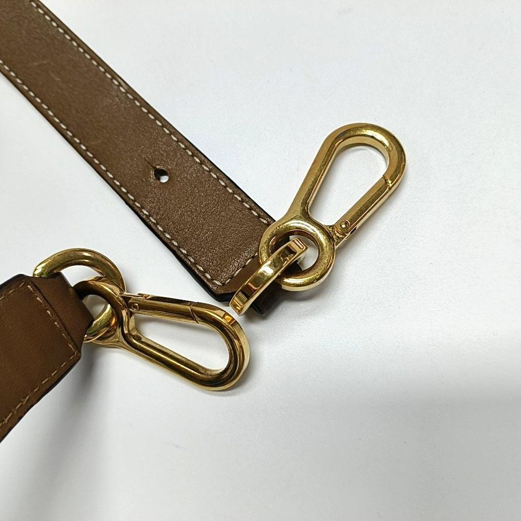 [Pre-Owned] Puzzle Medium Brown Leather Geometric Shoulder Bag With Gold Hardware And Detachable Strap - Good #1GUI4UV