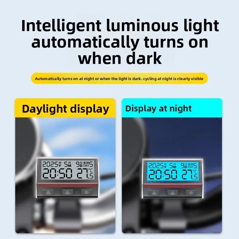 Автомобильные часы Термометр Цифровой дисплей Помощник безопасного вождения Бюджетный автоаксессуар