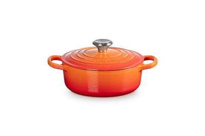 Жаровня Le Creuset Japanese, 18 см, Оранжевая, Чугунная эмалированная кастрюля, Совместима с газовой, индукционной плитой и духовкой [Официальный японский продукт]