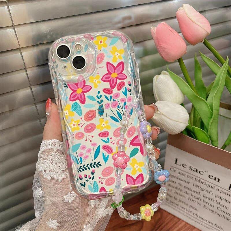 Чехол-подвеска с цветочной цепочкой для Infinix Hot 50 40i 30i 20i 20 4G 12 30 9 Play Note 40 Pro Zero 40 30 4G GT 20 Pro Smart 9 8