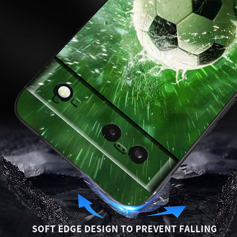 Чехол для телефона с дизайном Аниме Футбол для Google Pixel 10 9a 9 8A 8 7 7A 6 6A Pro XL 2024 5G Черный Мягкий ТПУ Силикон