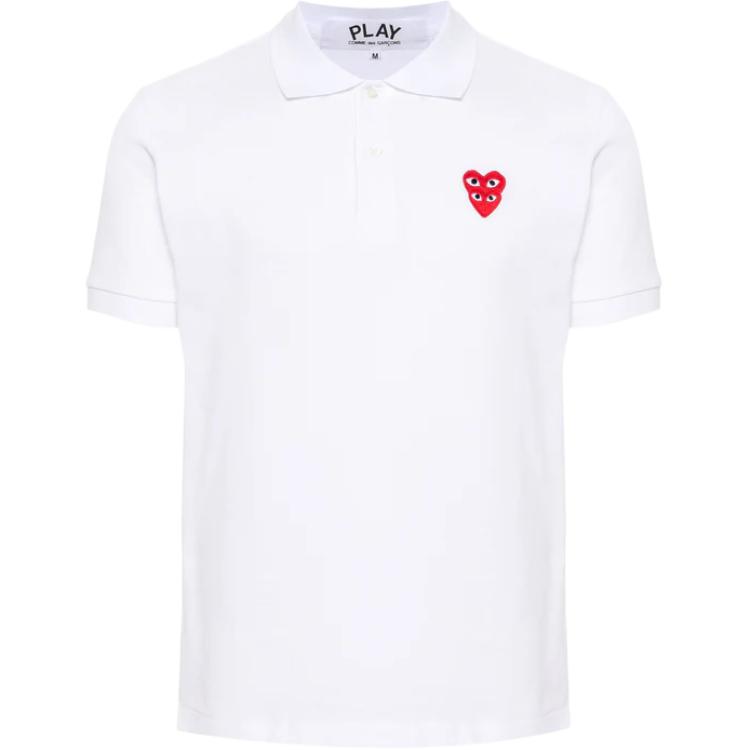 CDG Play Polo Shirt Unisex White AX-T290-051-2