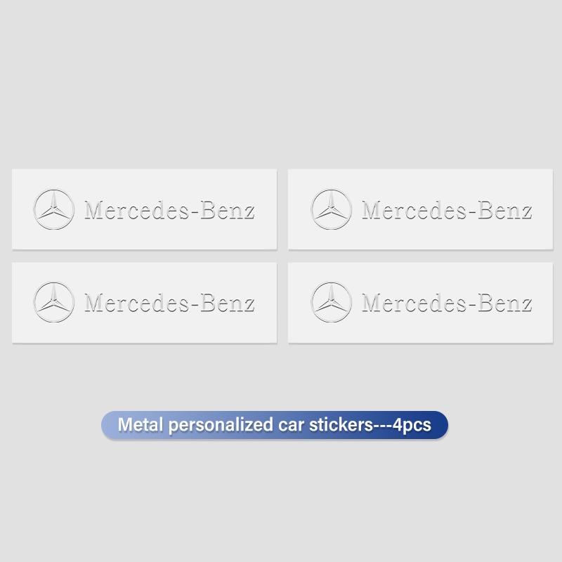 CQS1 For Mercedes Benz 3D Metal Car Emblem Logo Decorative Stickers Badge Decal Interior Styling W211 W124 W176 W177 C180 C200 C260