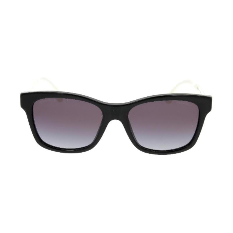 Chanel Декор с микрологотипом - прямоугольные женские солнцезащитные очки двухцветные