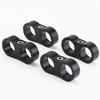 4Pcs AN10 19MM Hose Separator Clamp Fitting Adapter Bracket Black for Tidy Hose