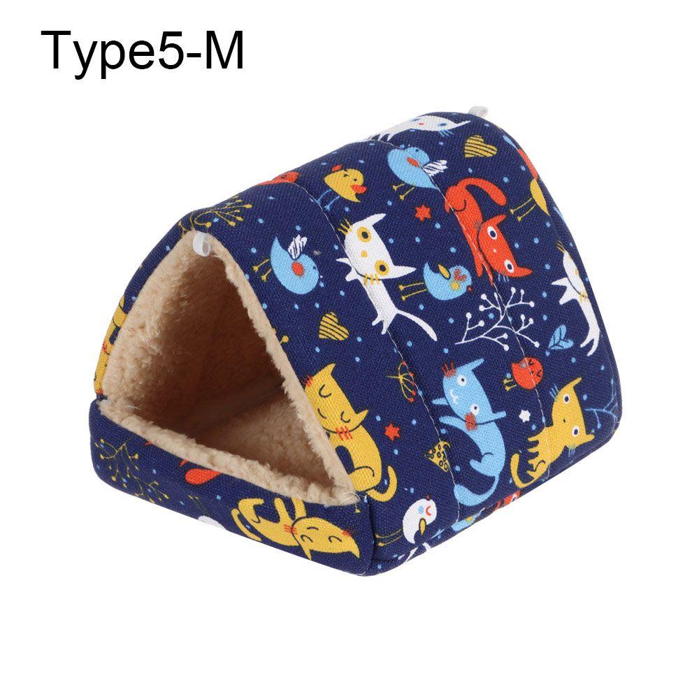 Полузакрытая зимняя удобная кровать для сна для маленьких животных, теплый коврик, гнездо для морской свинки, домик для хомяка