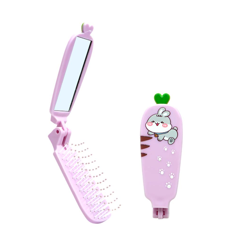 Cute Portable Air Cushion Massage Combs Hairbrush Cartoon Children Comb Foldable Hair Brush Anti-static Hairdressing Tool Kids