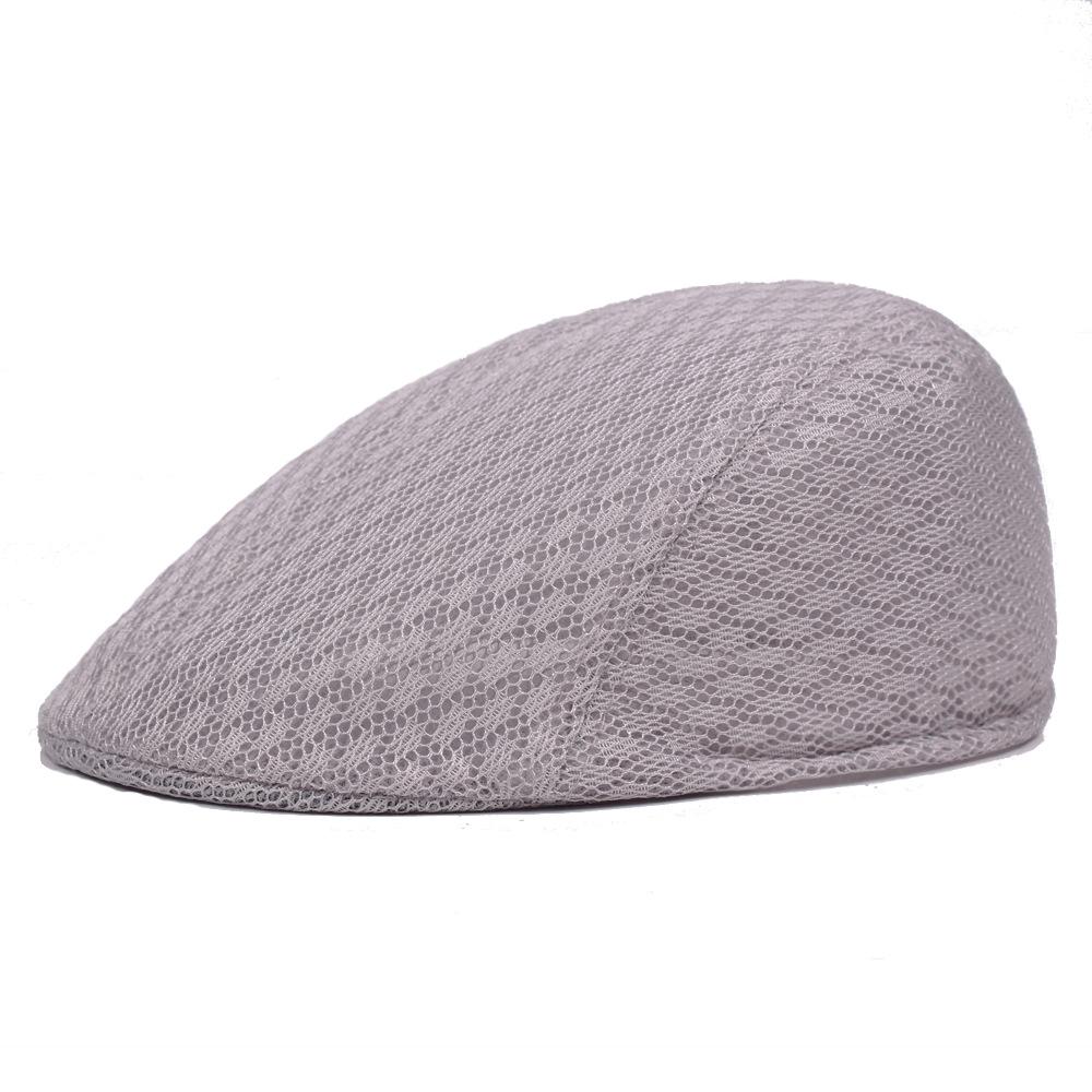 Summer lightweight single-color open-weave breathable mesh front-facing cap for outdoor leisure, sun protection, for the elderly