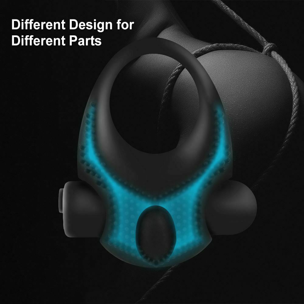 Black   For Men Vibrating  Ring Clitoris Stimulator  Rings