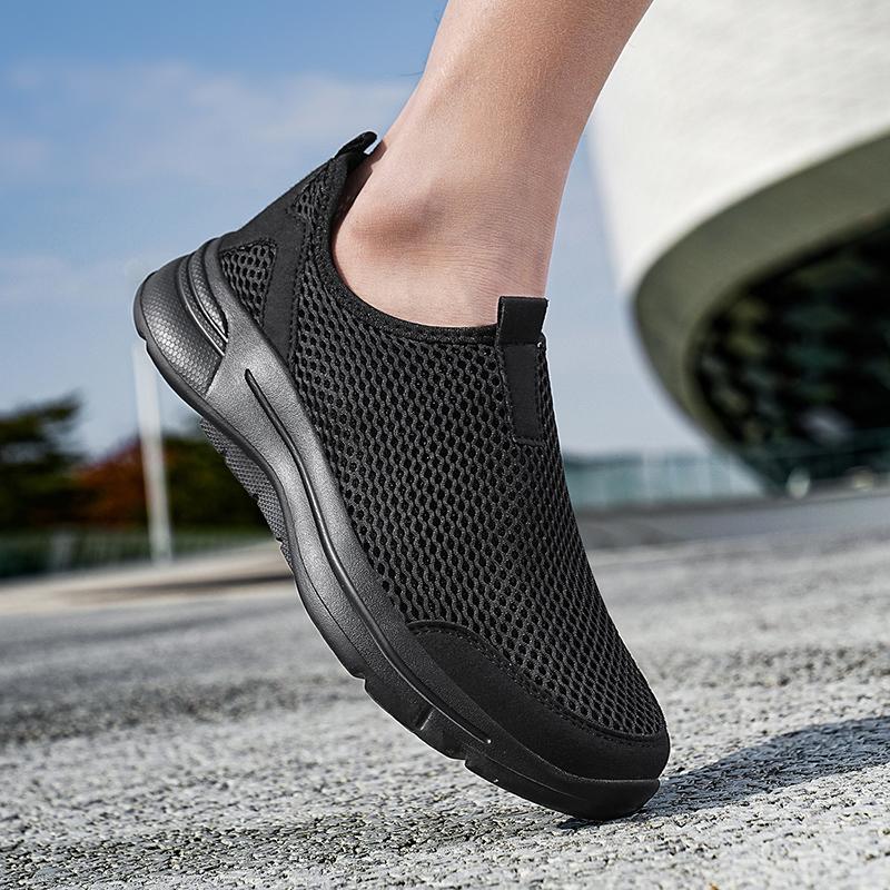 Дышащие мужские кроссовки, летняя сетчатая повседневная обувь для мужчин, для ходьбы и бега, легкая спортивная обувь, нескользящая, большие размеры 39-48