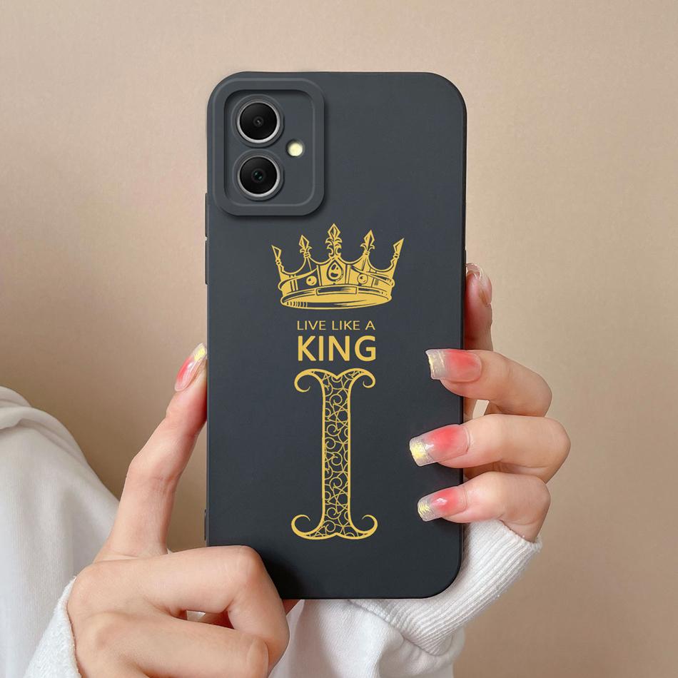 For Samsung Galaxy A06 Case A-Z Letter Upgrade Camera Protection Soft Liquid Silicone Bumper For Samsung A 06 Back Cover Funda