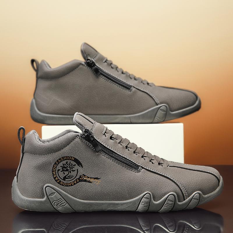 Сплошные мужские туфли для вождения, весна и осень, новый стиль, дышащая мужская обувь в горошек, кроссовки, деловая обувь, рабочая обувь, зимняя мужская обувь