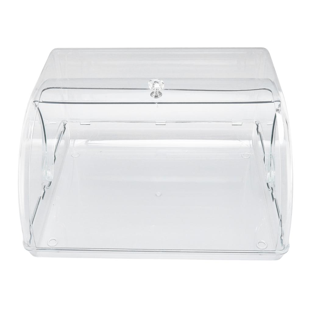 Transparent Roll Up Lid Box Flip Top Tea Cup Storage Box Bottle Organizer for Dining Table Kitchen